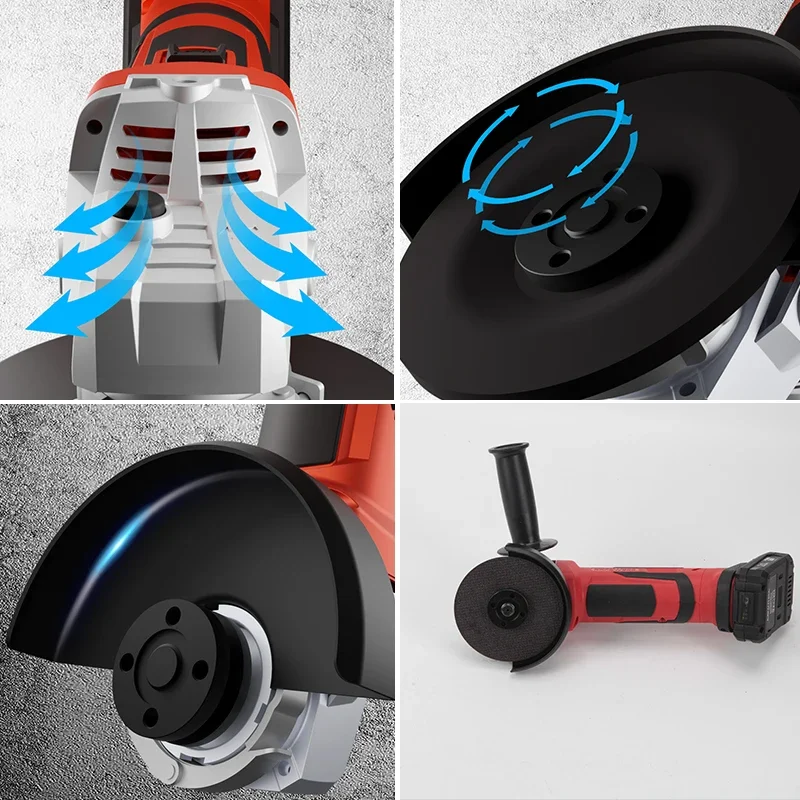 KAFUWELL PA4225B Portable Power Tools 20v Cordless Angle Grinder 115mm Electric Cut Off Machine Total Angle Grinder