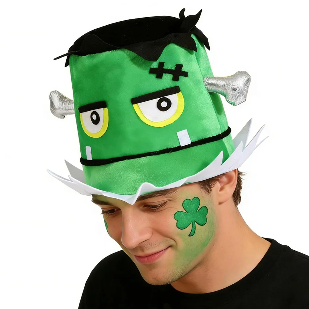 

Saint Patrick's Day Hat Cosplay Irish Festival Beer Green Monster Bar Hats Headpiece Carnival Halloween Party Costume Props