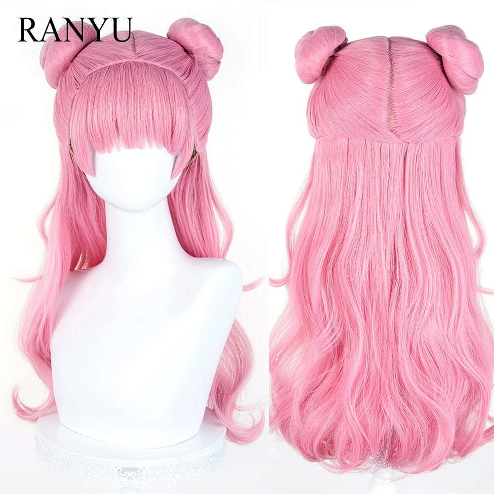 perruques-synthetiques-longues-ondulees-roses-avec-chignon-perruque-moelleuse-avec-frange-pour-cosplay-d'anime-et-de-jeux-pour-usage-quotidien-et-fetes