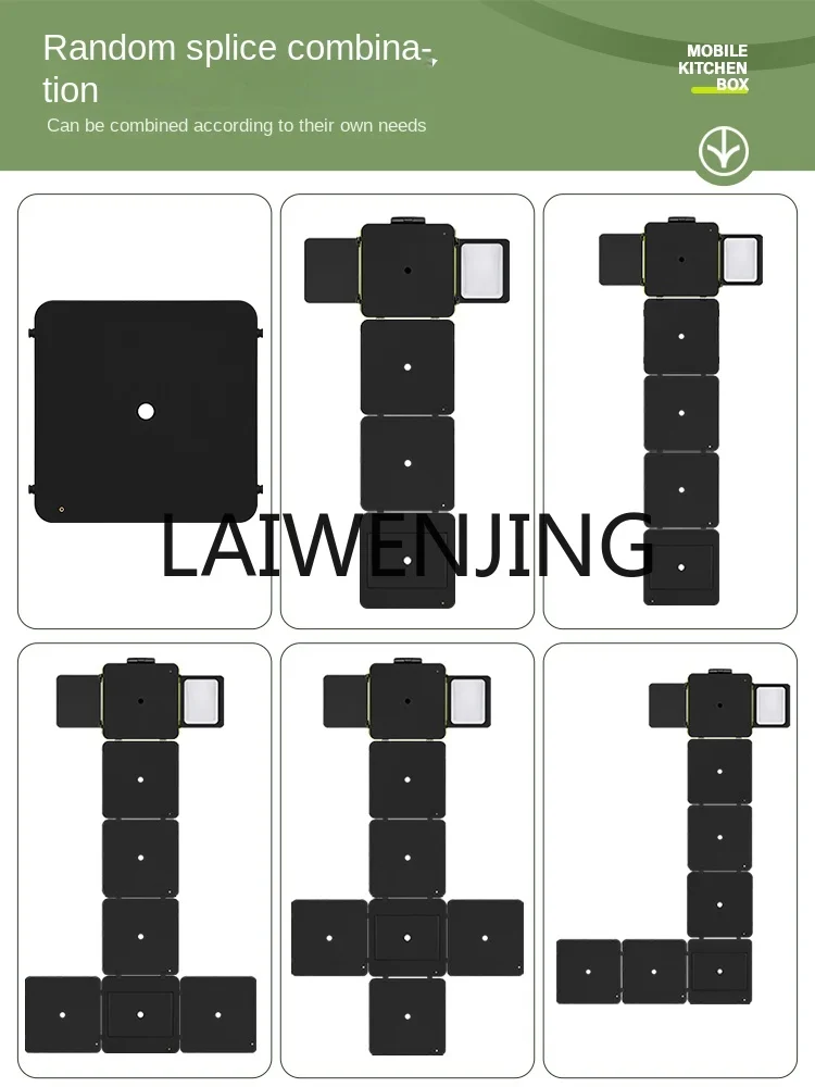 Mobile Kitchen Outdoor Multi-Functional Portable Folding Table Camping Box Picnic Storage Expansion Barbecue