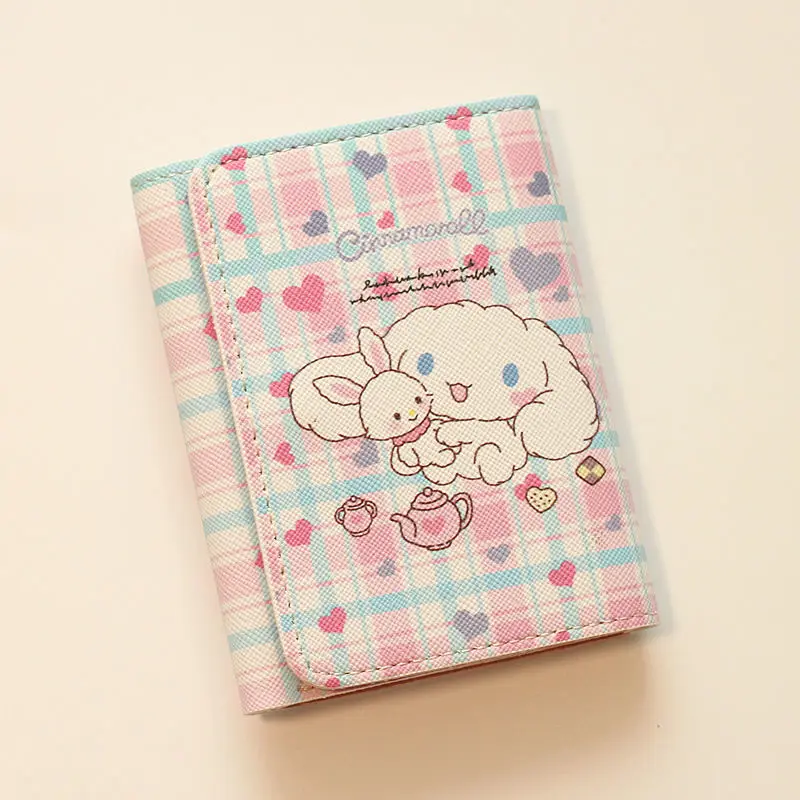 

Kawaii Sanrio Cinnamoroll Small Fresh Student Cartoon Animation Wallet Printing Short Wallet Small Coin Purse Holiday Gift