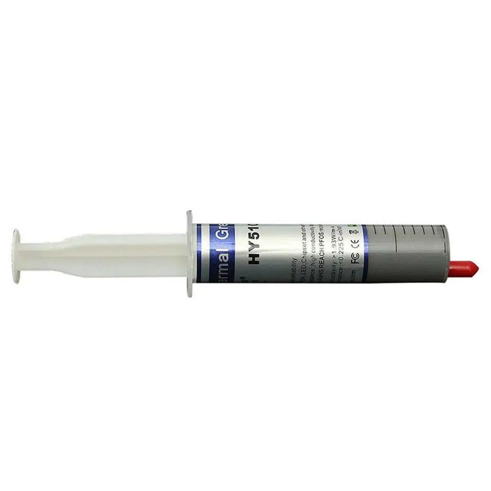 Picture 6: Thermal Interface Material Halnziye HY510 1.93W/m-k 30g Syringe Grey Compound Grease Paste CPU GPU Chipset Cooling Syringe 1-10