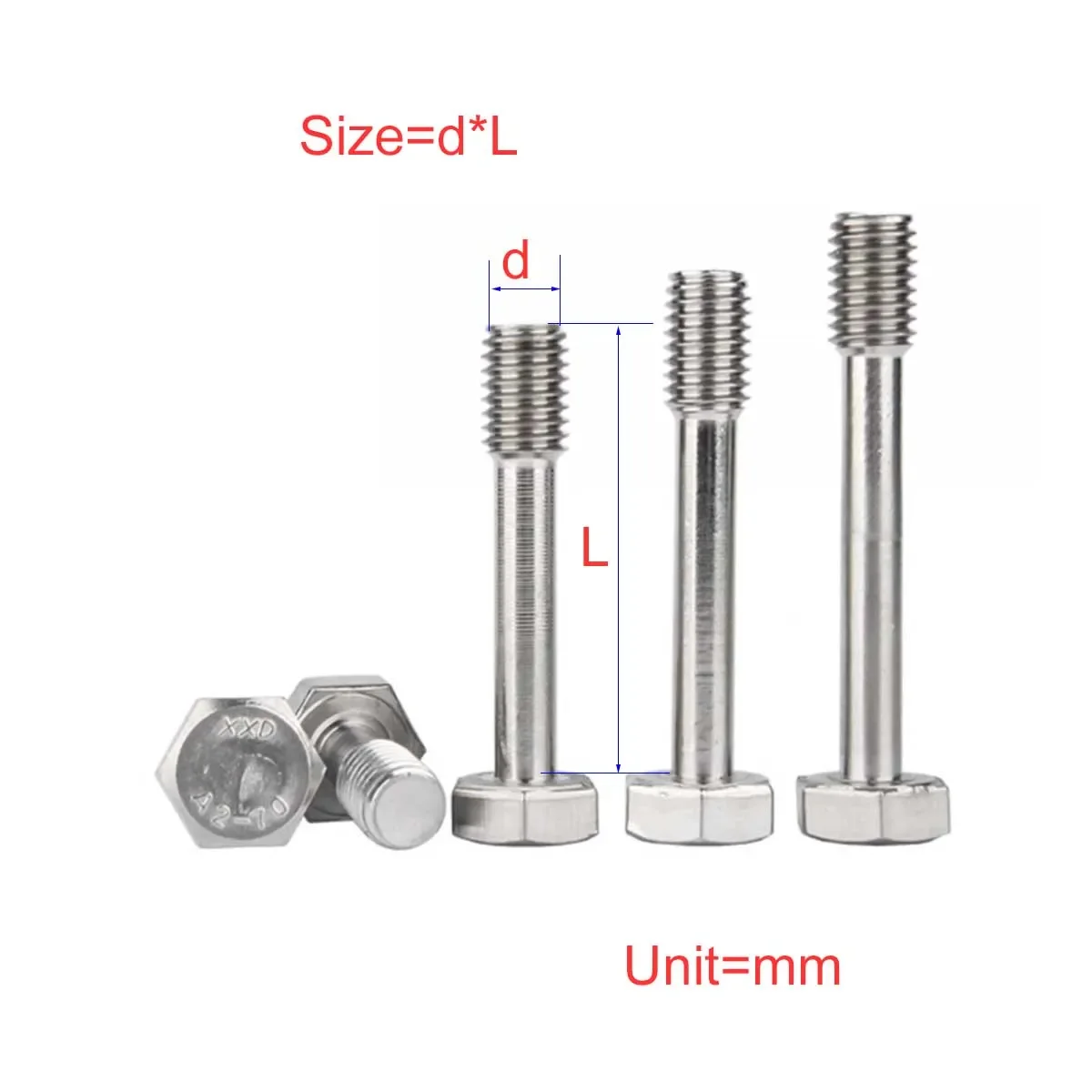 

304 Stainless Steel External Hexagonal Non Loosening Screw M4M5M6M8M10M12