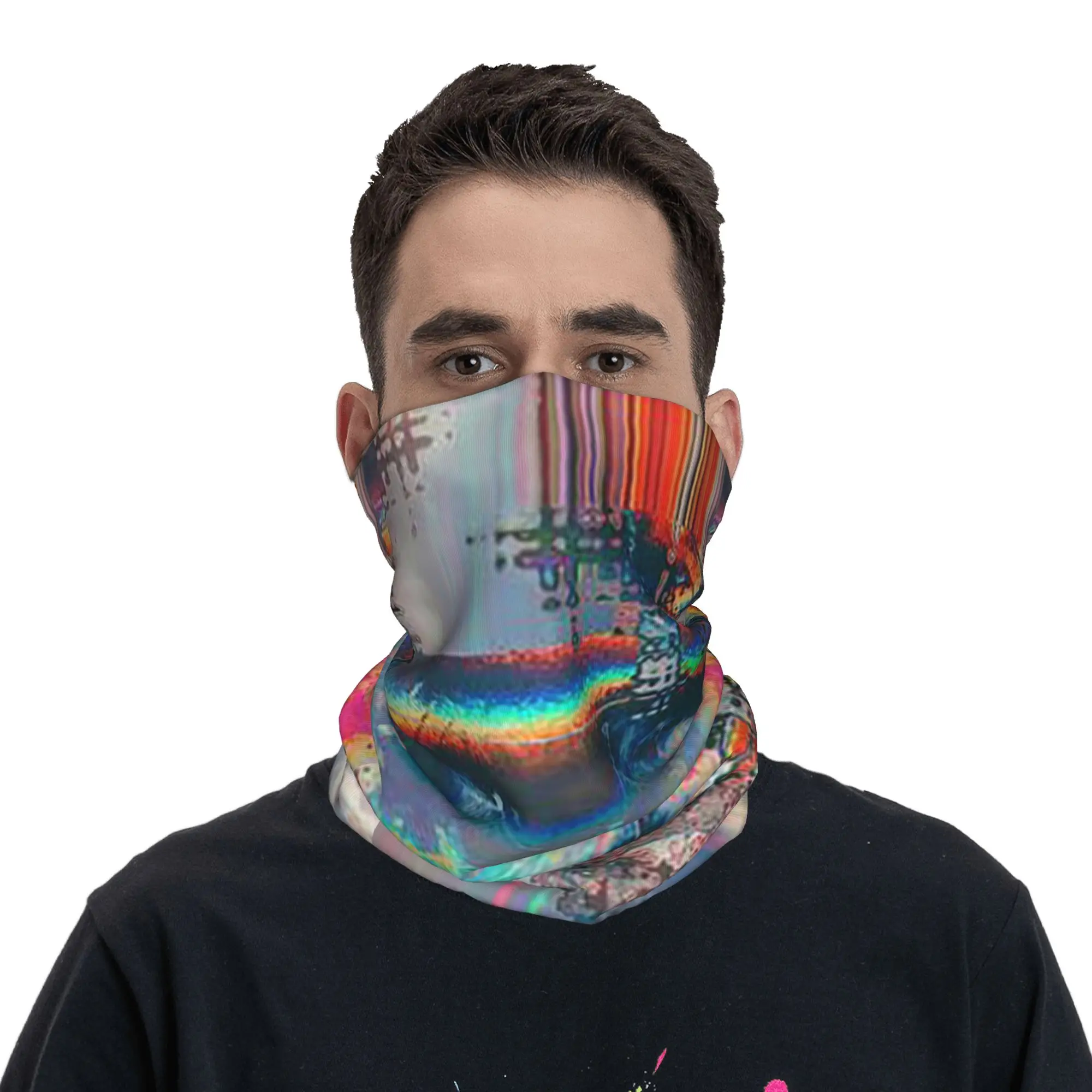

Digital Glitch Wind Abstract Pattern Bandana Neck Cover Printed Face Scarf Cycling Scarf Hiking Fishing for Men Women Adult