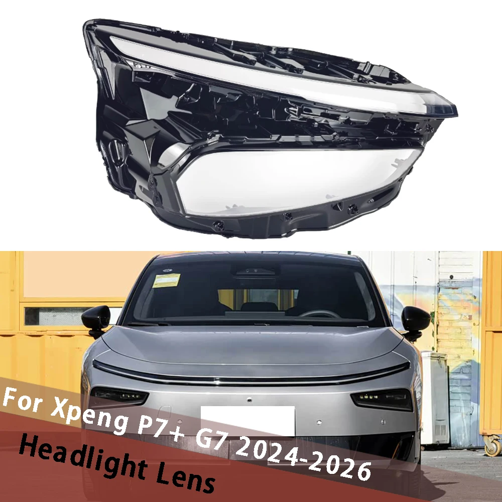 

For Xpeng P7+ G7 2024 2025 2026 Left Right Headlight Lens Covers Clear Shade Headlamp Cover Lampshade Shell Head Light Housing
