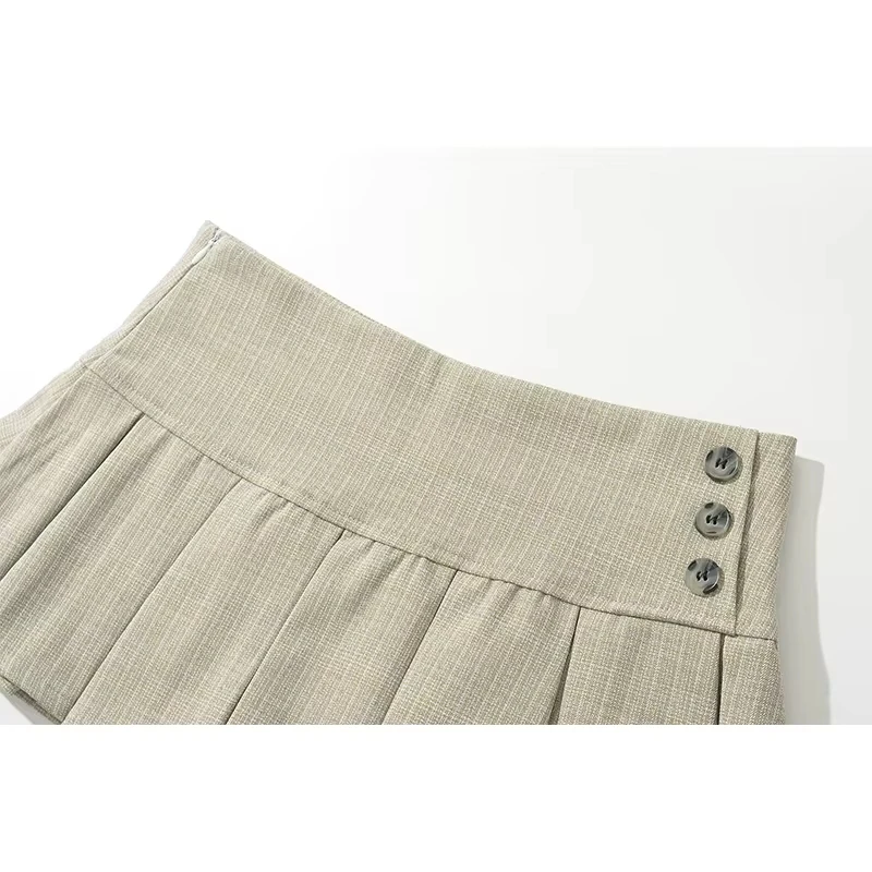 Americano retro plissado mini saia feminina sexy cintura baixa saias de verão legal menina y2k saia