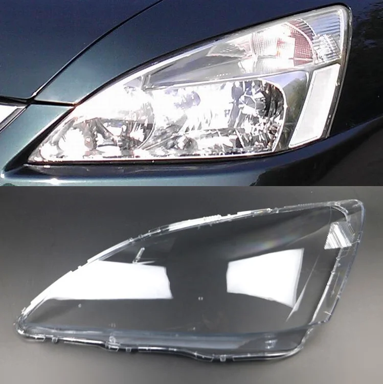 

1Pc Car Front Headlamps Transparent Lampshades Lamp Shell Protective Headlight Lens For Honda Accord 7th 2003-2007 Accessories