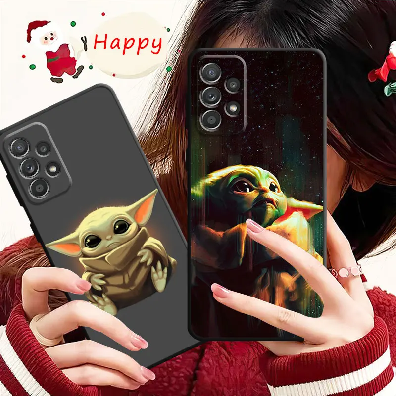 Case For Samsung Galaxy A12 A34 A54 A73 A53 A71 A51 A31 A33 A22 A21s A32 A72 A52 A23 Disney Star Wars The Mandalorian Baby Yoda