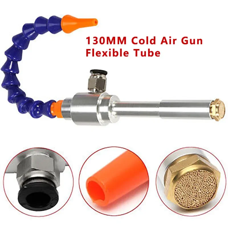 

Micro Vortex Tube Cold Air Gun Aluminum Alloy Mini Compressed Air Cooling Refrigeration Tool
