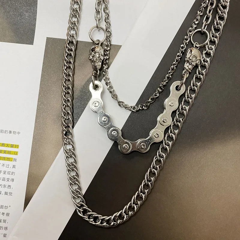 Punk Waist Chain Belt Silver Trousers Chain for Men Man Jeans Belt Chain for Pants Cool Metal Rock Hiphop Summer Jewelry