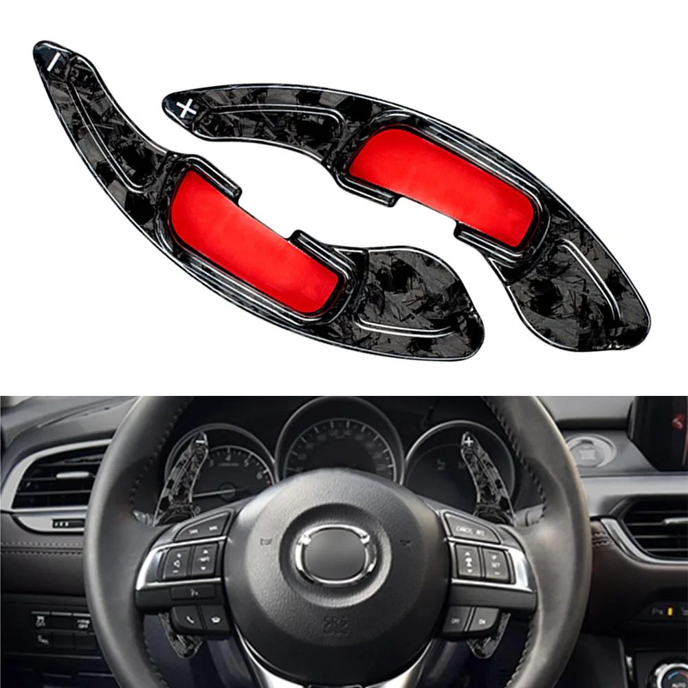 

Forged Carbon Fiber Car Steering Wheel Paddle Shifter Extension For Mazda 3 BM BN Mazda6 GJ GL CX-3 CX-4 CX-5 MX-5