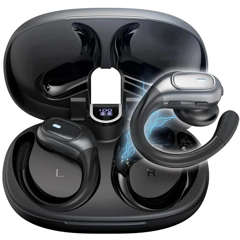 

BX28 Sports Wireless Earphones with Mics, LED Power Display,Hifi Stereo Sound Bluetooth 6.0 TWS Headphones