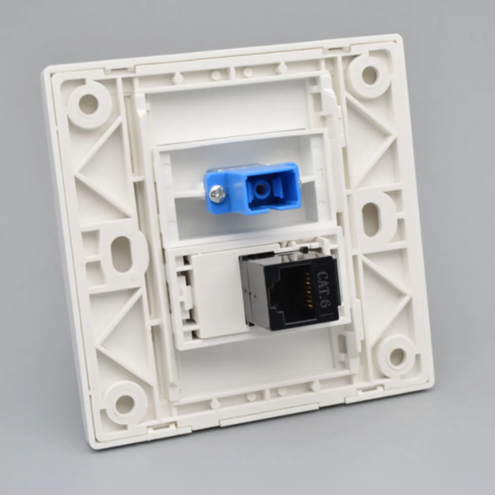 

Wall Outlet Network Fiber Optic Panel Socket RJ45 Network Jack Panel Socket Type Connecto