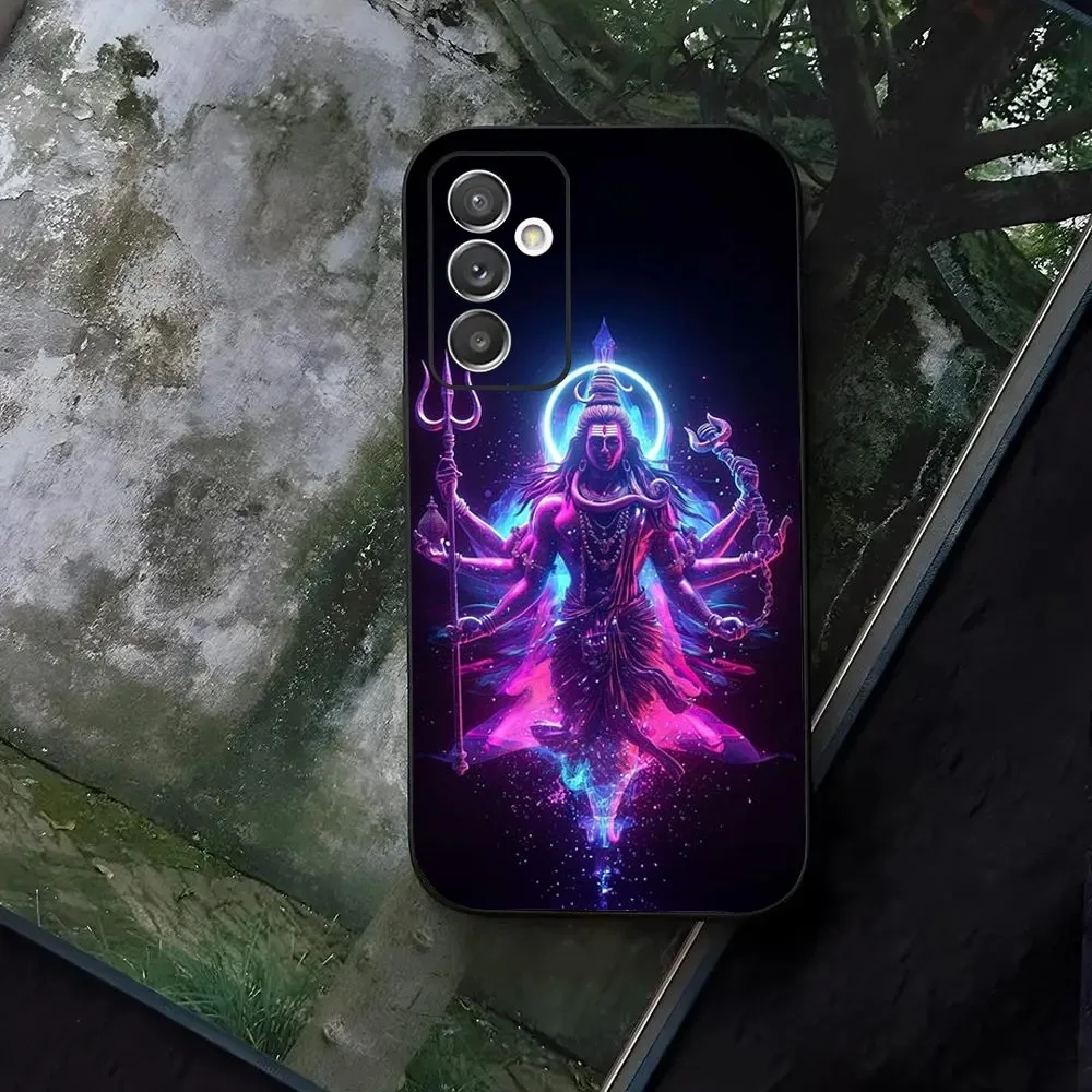 L-Lord S-Shiva H-Hindu God Phone Case For Samsung Galaxy A13,A21s,A22,A31,A32,A52,A53,A71,A80,A91 Black Cover