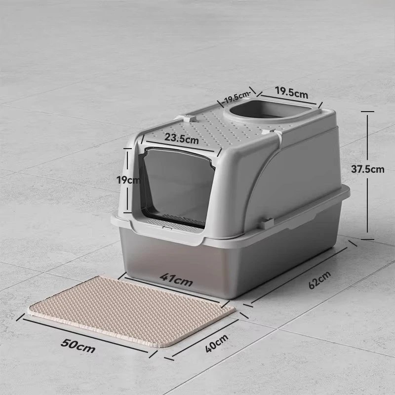 

Stainless Steel cat Litter Box Training Toilet Sandbox cat Litter Box Closed Accessories Katzenklo Edelstahl Household Products