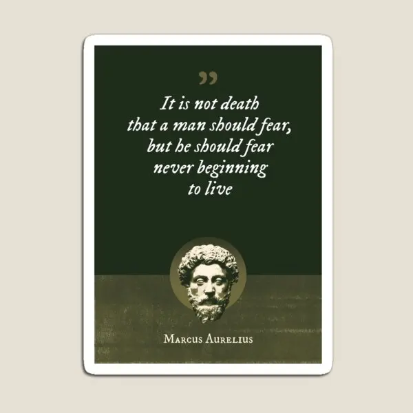 Marcus Aurelius It Is Not Death That A  Magnet Decor Home Funny Cute Children Stickers for Fridge Organizer Magnetic Colorful