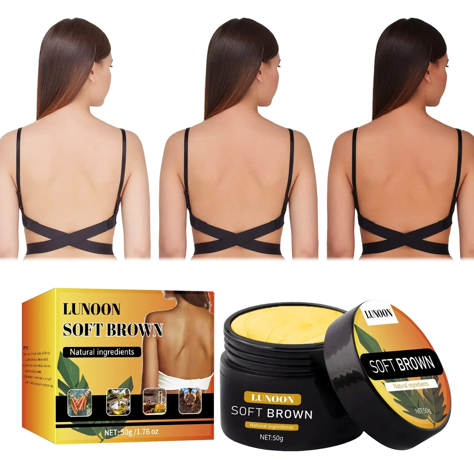 Crema bronceadora con protección solar, bronceador de larga duración para rostro y cuerpo, fórmula nutritiva que crea un efecto de ennegrecimiento natural.