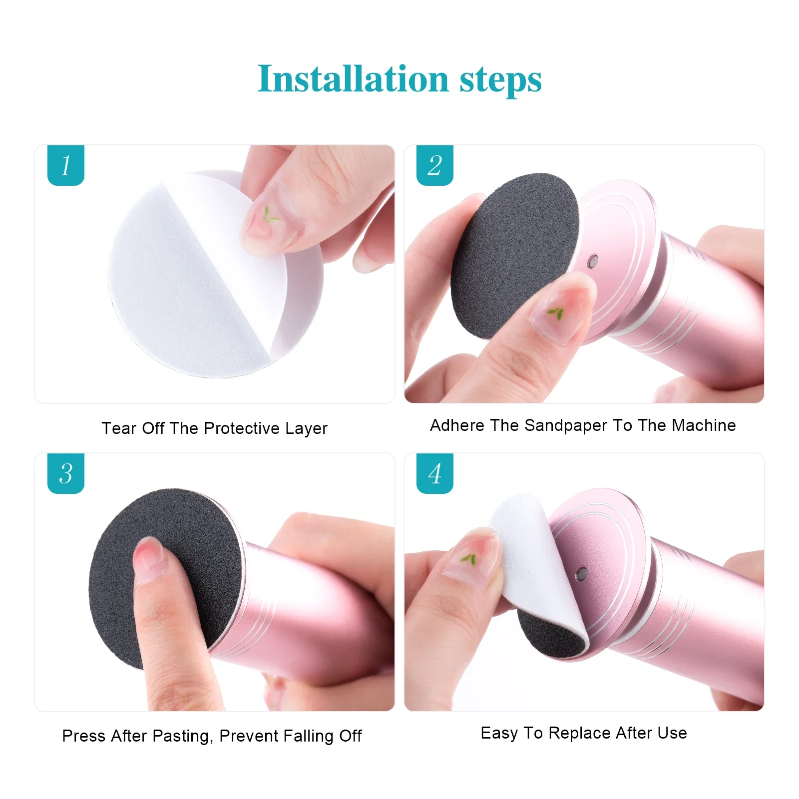 TP 43mm 60 teile/schachtel Fuß Tot Für Elektrische Nagel Schleifpapier Datei Häutchen Haut Kallus Austauschbare Schleifpapier Professionelle Pediküre