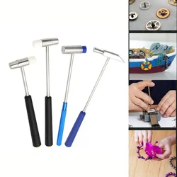 Petit marteau portable à double tête pour la réparation de bijoux et montres, outils de réparation de bricolage, mini marteau en métal et caoutchouc