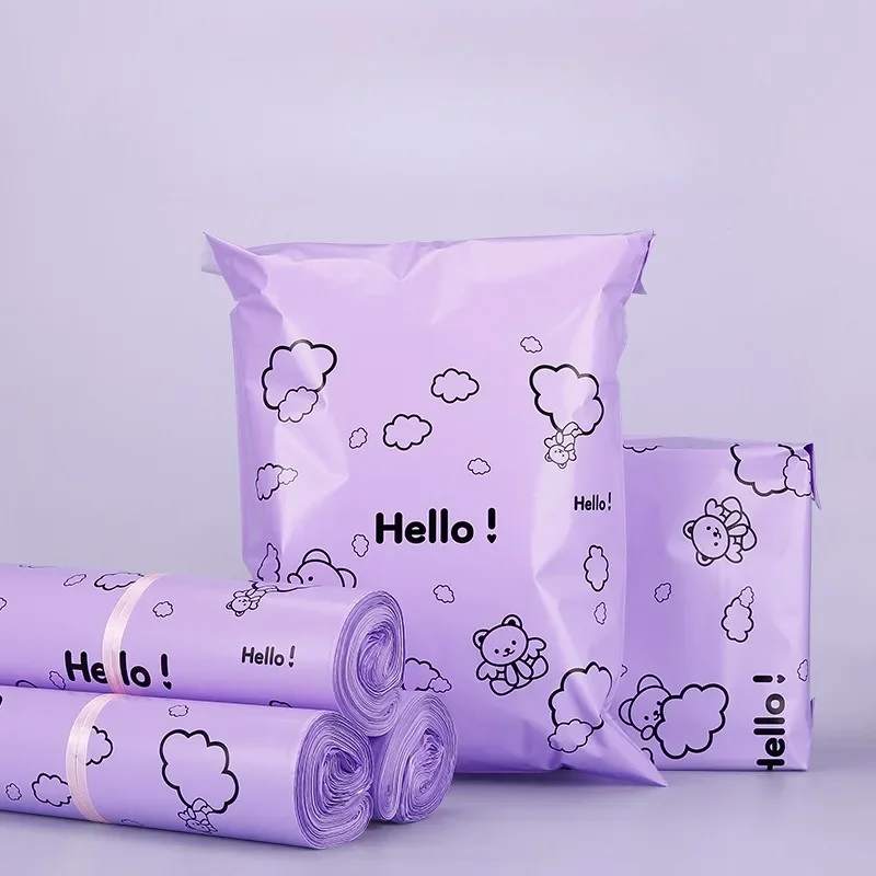 10Pcs Cute Little Bear Courier Gift Bag Express Mailing Pouch Shipping Packaging Bags for Store Self Seal Clothing Parcel