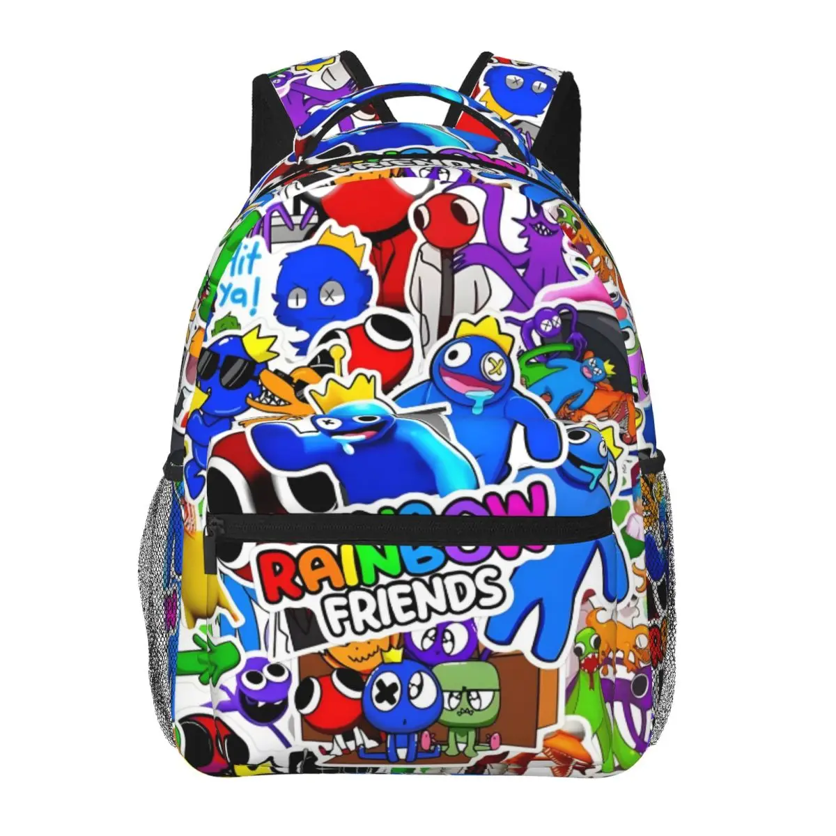 

Rainbow Friends Backpack Student Schoolbag for Men Women Laptop Canvas Bags 16in