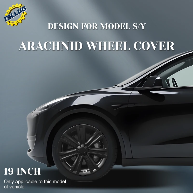 

4PCS For Tesla Model Y 2020-2024 Arachnid Style Wheel Cover 19 Inch Car Replacement Automobile Hub Cap Full Rim Car Accessories