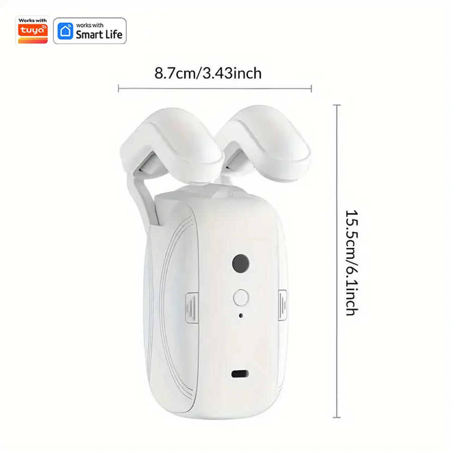 1/2pcs Smart WiFi Curtain Robot with Wi-Fi Gateway, APP Remote Control, Automatic Opening Hand Pull Start,Compatible with Alexa