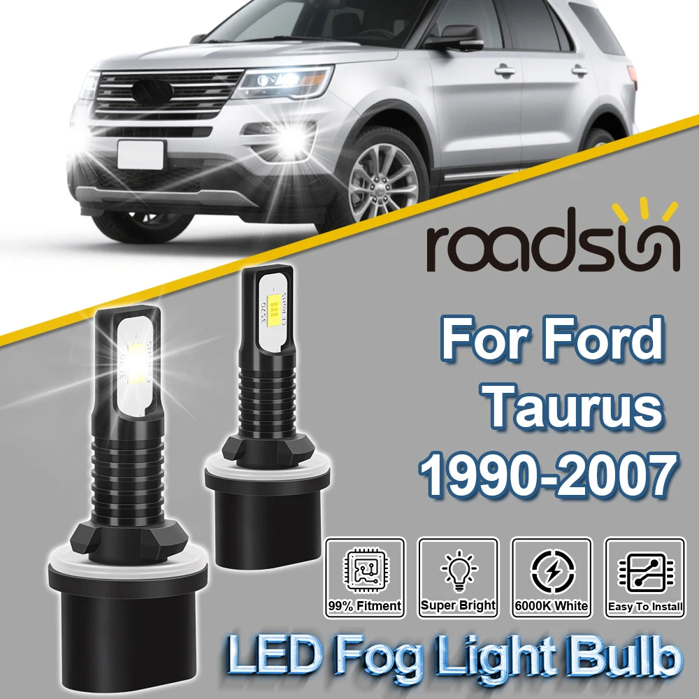 

ROADSUN 2X For Ford Taurus 1990 1991 1992 1993 1994 1995 1996 1997-2007 Canbus Car LED Fog Light Bulbs Ultra Fog Lamp Ampoules