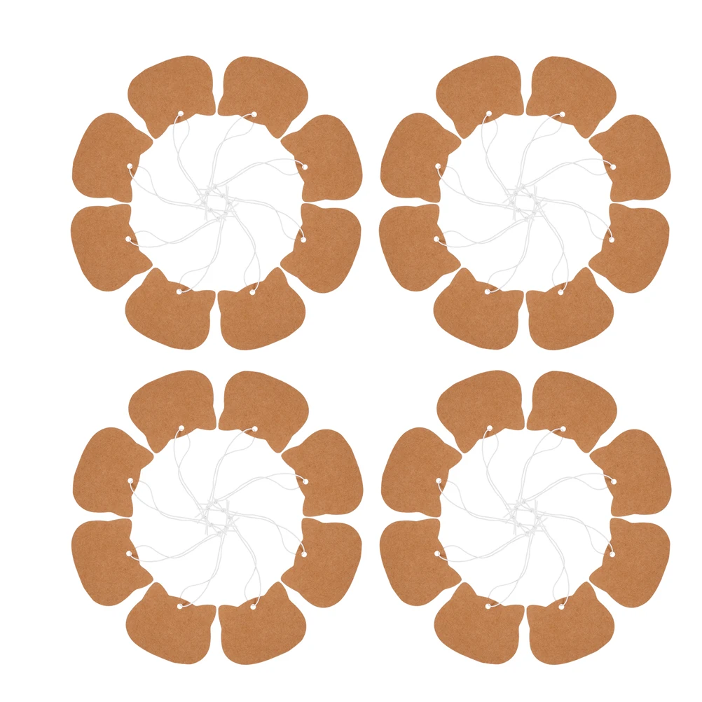 

200pcs Kraft Paper Hang Tags Blank Price Labels for Clothing Jewelry Handmade Craft Display Elastic String Vintage Style Card