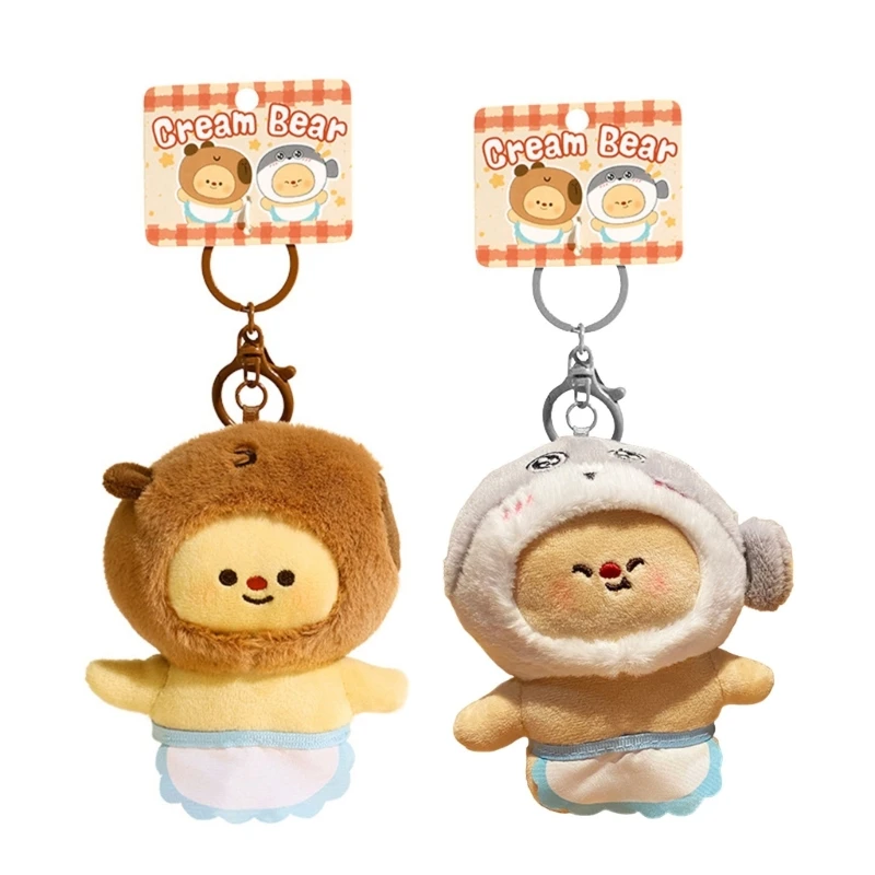 

Butter Bear Keyring Funny Cartoon Ear Sweet Bear Girl Keychain Girl Backpack Pendant Birthday Ornament Kids Gift Dropship