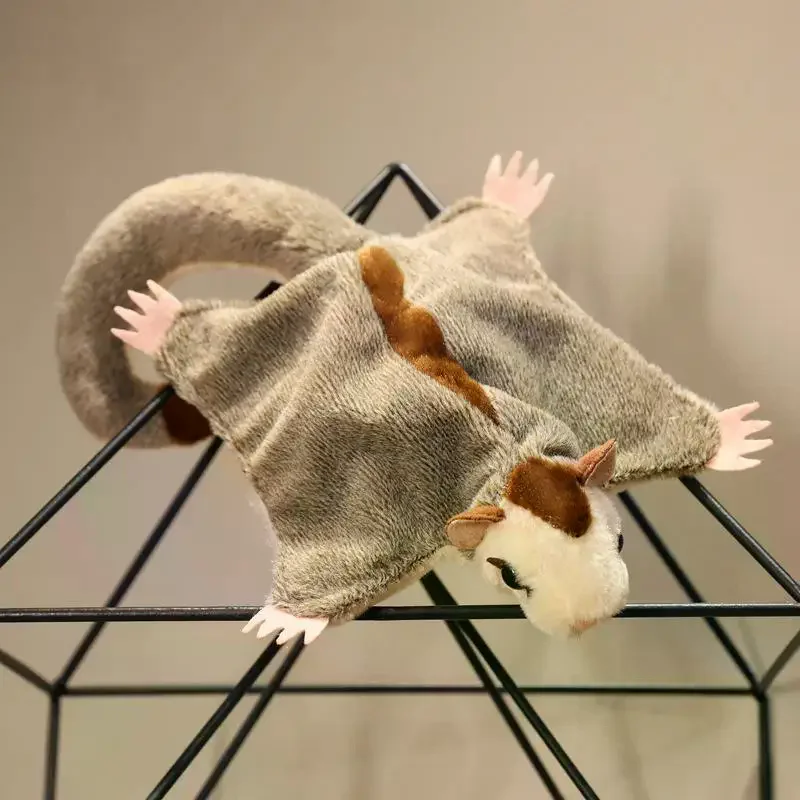 Cute Simulation Sugar Glider Plush Toy Lovely Squirrel Glider Stuffed Animals Toy Funny Flying Squirrel Dolls For Kid Gifts