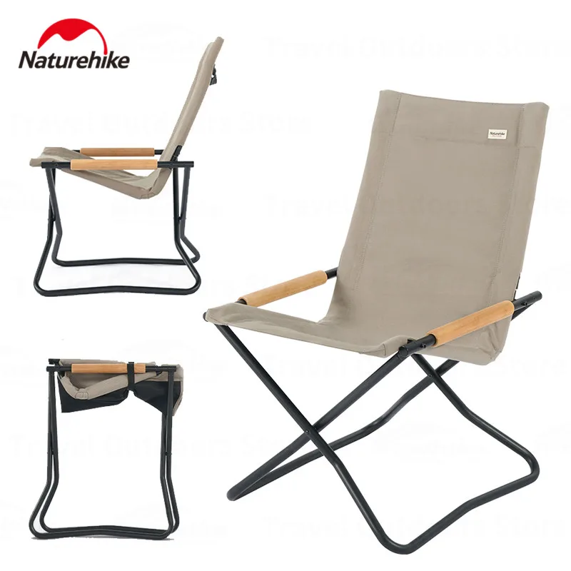 Naturehike TY08 Foldable Chair Glamping Aluminum Alloy Fishing Chair X-Shaped Bracket Portable Outdoor Tourist Dining Chairs