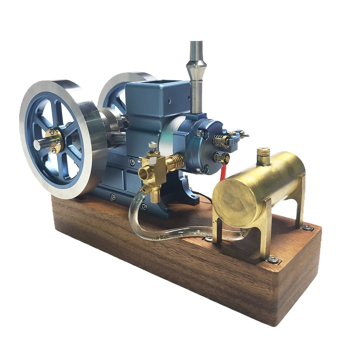 

Metal Slow Machine Horizontal Engine Carburetor Adjustable Speed Blue Engine Finished Experimental Toy