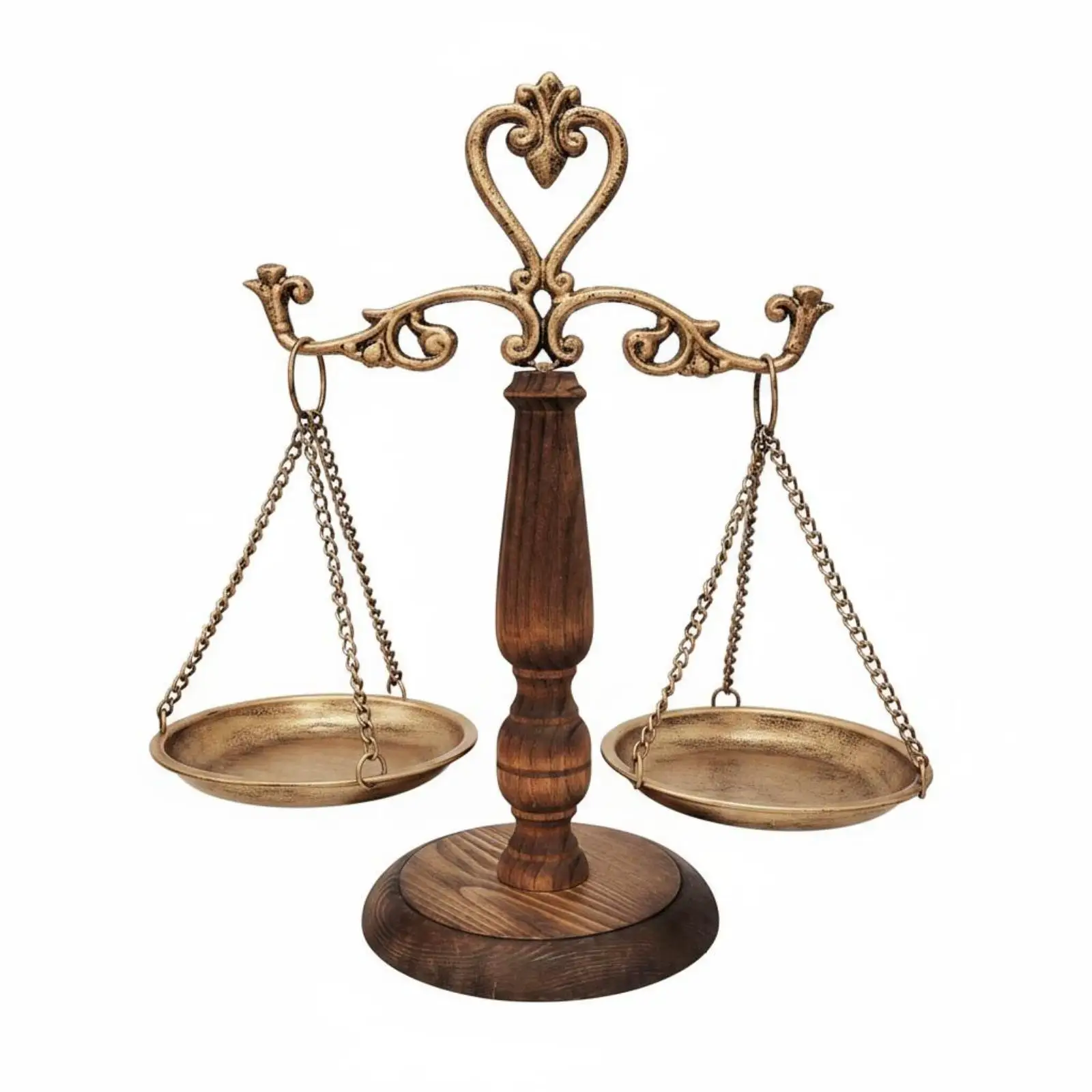 Decorative Balance Scale Antique Finish Tabletop Decor Freestanding for Shelf