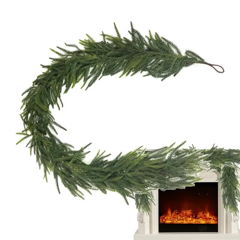 Faux Pine Garland Artificial Norfolk Pine Garland Real Touch Christmas Garland Christmas Mantle Garland Home Decoration