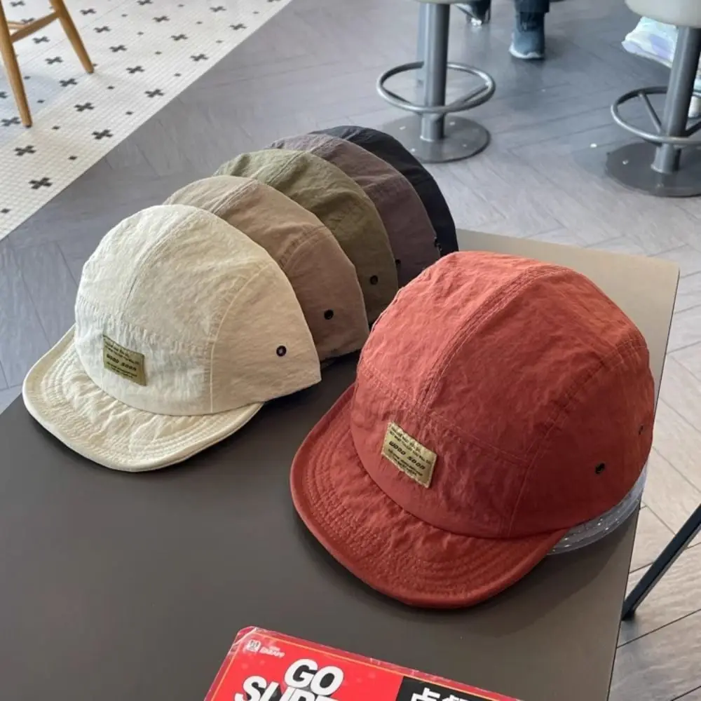 Simple Japanese Short Brim Baseball Cap Cotton Breathable Casual Peaked Cap All-Match Hiphop Quick-Drying Baseball Cap Man