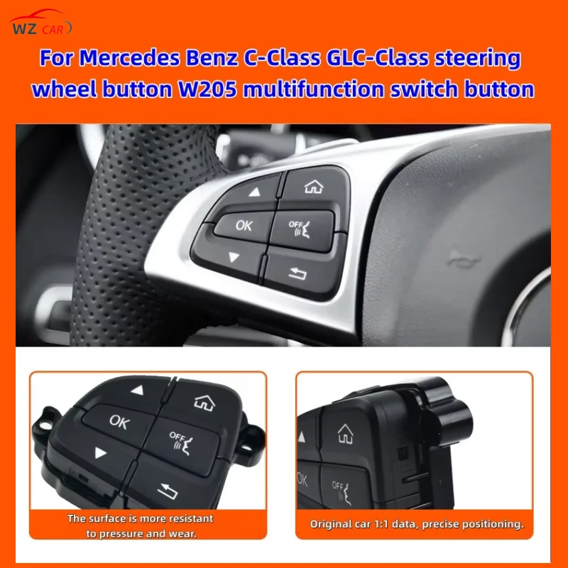 

1 Pair Steering Wheel Button For Mercedes-Benz C-Class, GLC-Class, C180, C200, GLC260, W205 Multifunction Switch Button