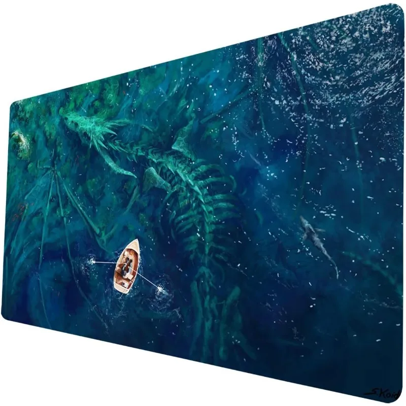 

Landscape gaming mouse pad magic Play mat Desktop Playmat Fantasy card game 24x14in Battle Commander play card mat with zone