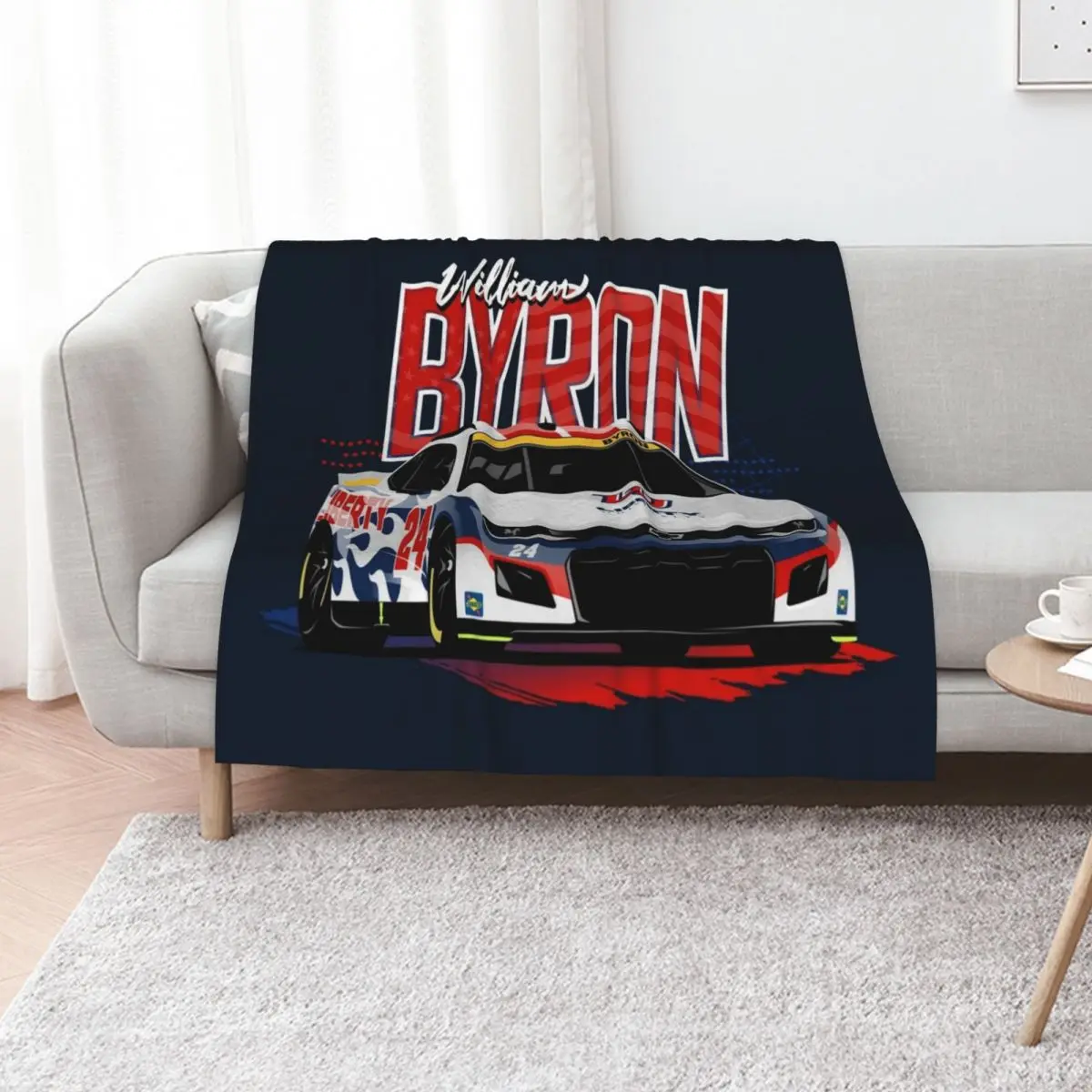 

William Byron 2022 Nascar Playoffs Throw Blanket Warm Accent Blanket for Living Room Decoration