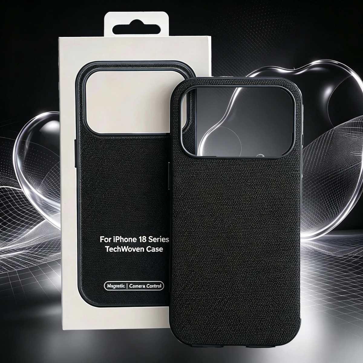 1:1 Originele Replica Technologie Geweven Textuur Telefoonhoesje Voor iPhone 18 Pro Max 17 16 15 14 Magnetisch Opladen Stootvaste Hoes