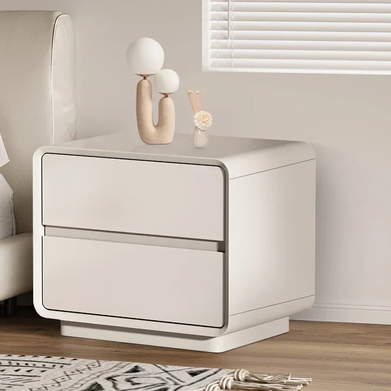 

Storage Small Bedside Cupboard Modern Minimalist White Hotel Nightstands Luxury Wood Apartment Mesa De Noche Bedroom Furniture