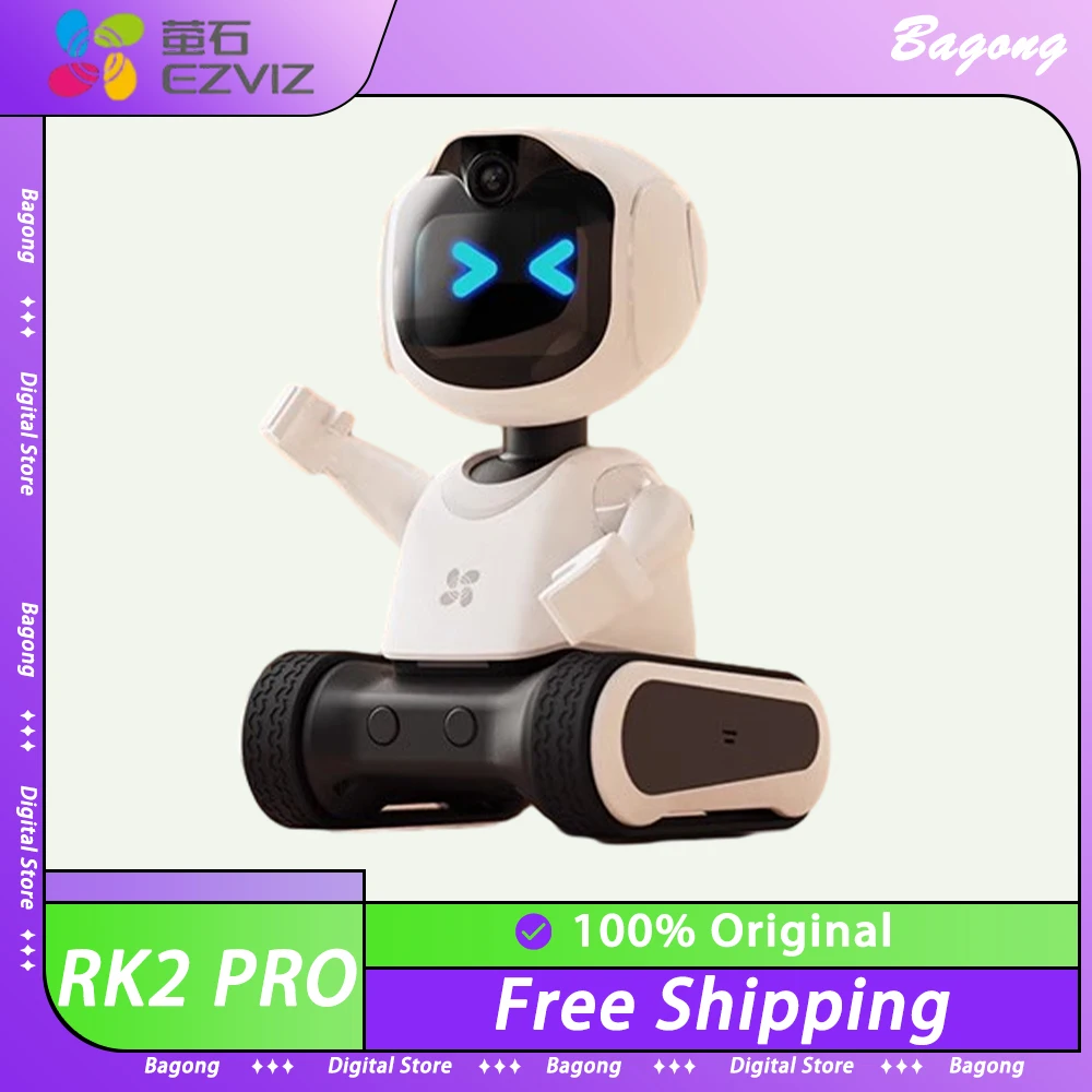 

Ezviz Rk2 Prorobot Pet Emotional Interaction Companion Ai Robot Puzzle Monitor Camera Ep Remote Programming Kids Christmas Gift