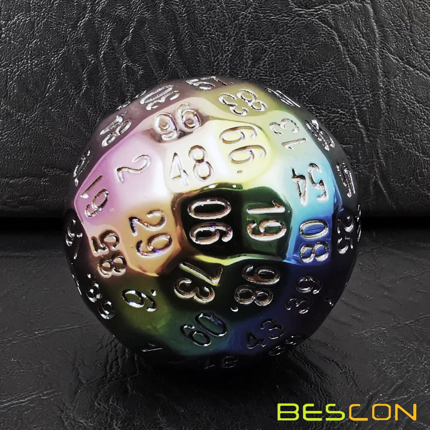 Bescon Dazzling 100 Sided Dice, Game Dice D100, Polyhedral Solid 100 Sides Dice 45MM in Diameter (1.8inch)