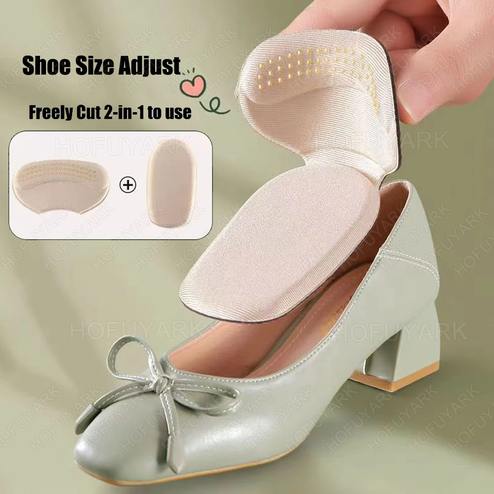 6pcs Heel Pads for Shoes Too Big Adjust Size Sponge Heel Protector Stickers High Heels Pain Relief Inserts Foot Insoles Women