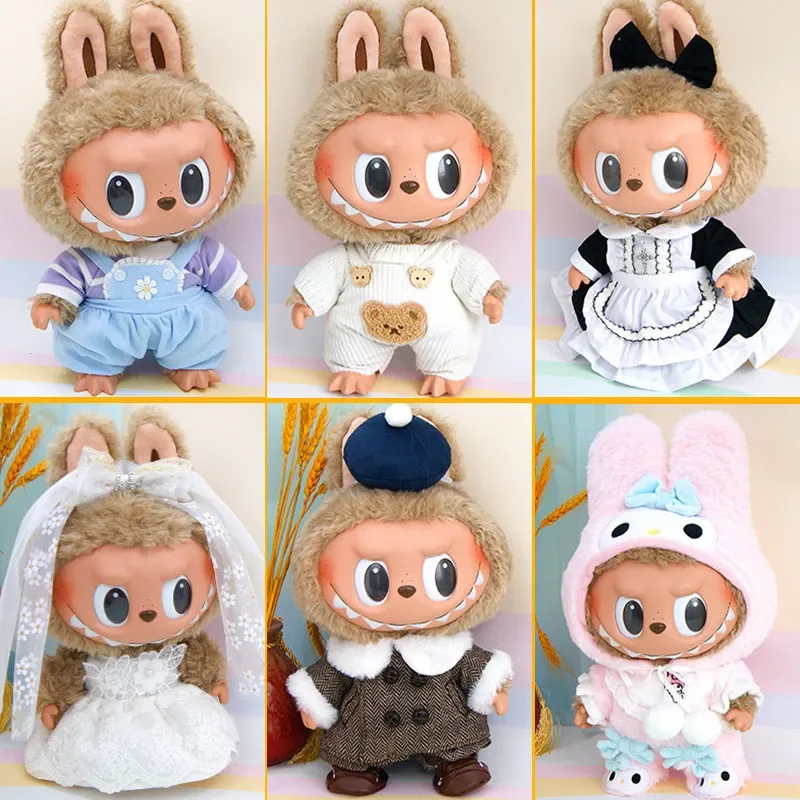 

37 см одежда для кукол Labubu, модная одежда, толстовки для кукол, одинаковые по цвету толстовки, аксессуары для кукол, мягкие куклы, игрушки, подарки