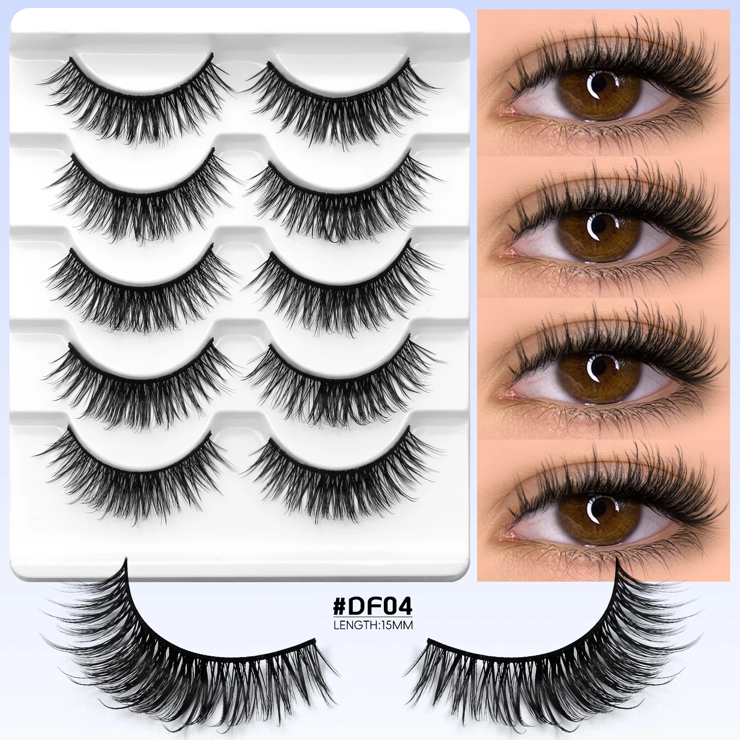 False Eyelashes Half Lashes, Cat Eye Look