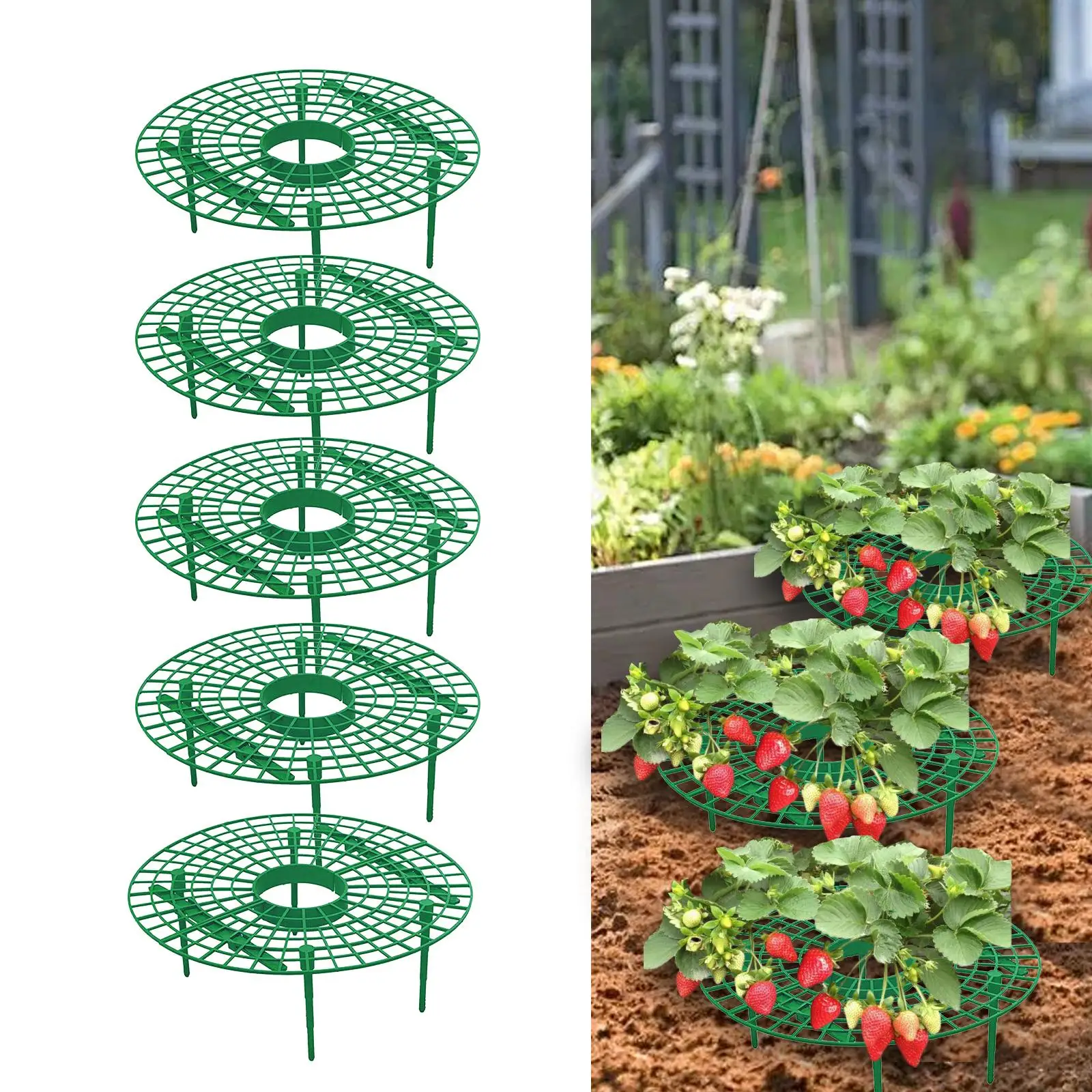 

5Pcs Strawberry Plant Support Protection Rack Reusable Strawberry Growing Racks