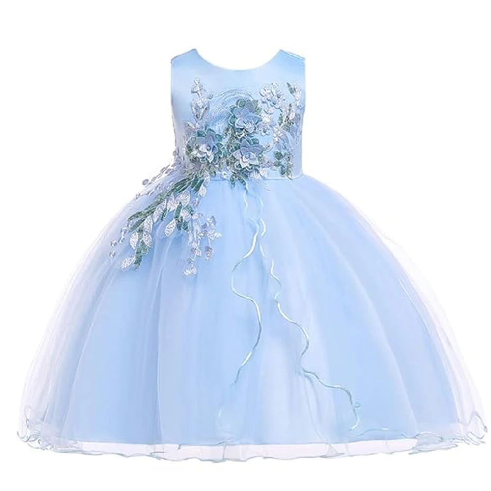 

Girl Princess Bridesmaid Pageant Gown Birthday Party Wedding Dress Sleeveless Party Dresses Girl Clothes Young girls dresses