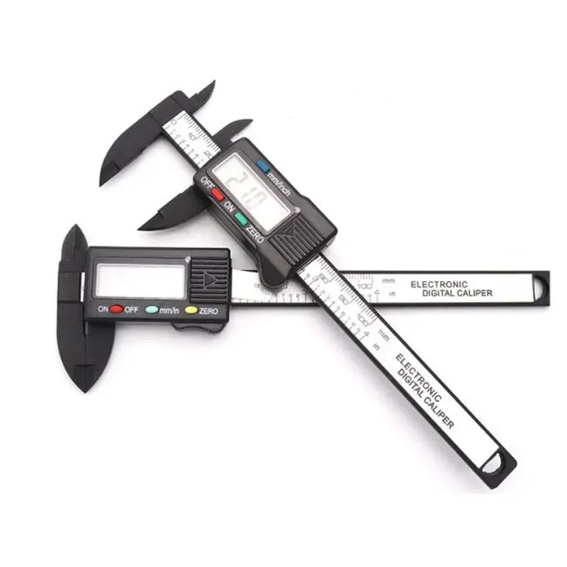 Brand New 3.9 inch 100mm LCD Digital Electronics Vernier Caliper Caliber Carbon Fiber Micrometer Measuring Tool