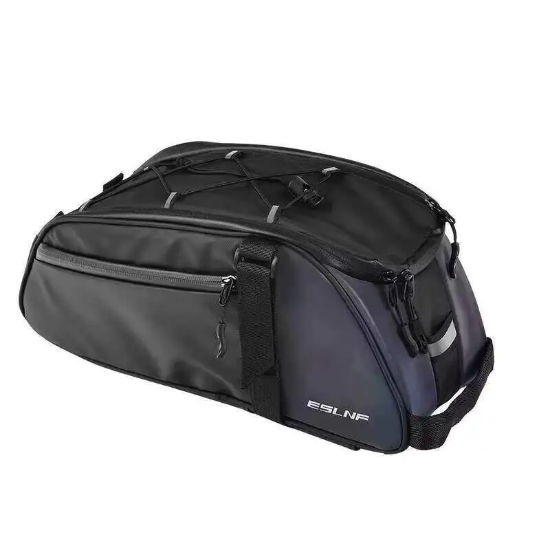 AliExpress ESLNF Bike Rear Rack Trunk Bag Large Capacity Rainproof Reflective Material Can Be Used As A Backpack Bicycle Bag Luggage Bag
